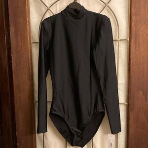 Elegant Black Long Sleeve Bodysuit